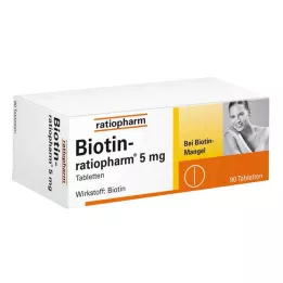 BIOTIN-RATIOPHARM 5 mg tabletler, 90 adet