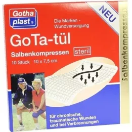 GOTA TÜL Merhem 7,5x10 cm steril kompres, 10 adet