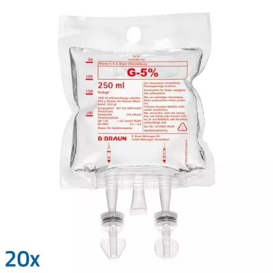 GLUCOSE %5 B.Braun Ecobag, 20X250 ml GLUCOSE %5 B.Braun Ecobag, 20X250 ml