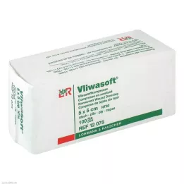 VLIWASOFT Dokumasız kompresler 5x5 cm steril olmayan 4l., 100 adet