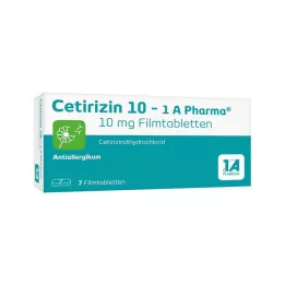 CETIRIZIN 10-1A Pharma film kaplı tabletler, 7 adet
