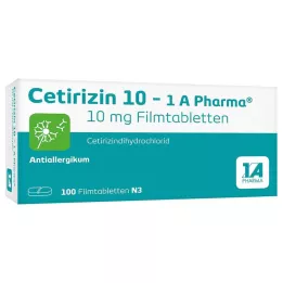 CETIRIZIN 10-1A Pharma film kaplı tabletler, 100 adet