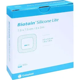 Biatain Silikon Lite köpük yara örtüsü 7,5x7,5 cm, 10 adet