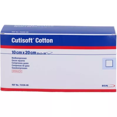 CUTISOFT Pamuklu Sıkıştırılmış 10x20 cm ster.8 kat, 25X2 adet CUTISOFT Pamuklu Sıkıştırılmış 10x20 cm ster.8 kat, 25X2 adet