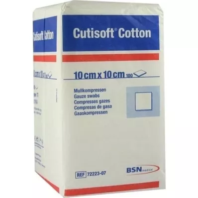 CUTISOFT Pamuk karışımı 10x10 cm unst.12 kat, 100 adet CUTISOFT Pamuk karışımı 10x10 cm unst.12 kat, 100 adet