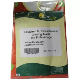 LÄTZCHEN Yetişkin cepli, folyo çıtçıtlı, çift taraflı tekstil, 1 adet