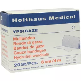 YPSIGAZE Gazlı bez bandaj 6 cmx4 m, 20 adet