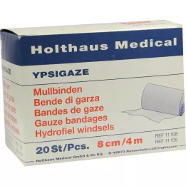YPSIGAZE Gazlı bez bandaj 8 cmx4 m, 20 adet