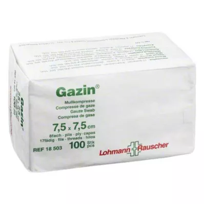 GAZIN Gazlı bez komp. 7,5x7,5 cm steril olmayan 8 yönlü işlem, 100 adet GAZIN Gazlı bez komp. 7,5x7,5 cm steril olmayan 8 yönlü işlem, 100 adet