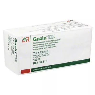 GAZIN Gazlı bez komp. 7,5x7,5 cm steril olmayan 12 katlı RK, 100 adet GAZIN Gazlı bez komp. 7,5x7,5 cm steril olmayan 12 katlı RK, 100 adet