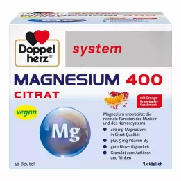 DOPPELHERZ Magnezyum 400 Sitrat sistemi Granüller, 40 adet