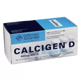 CALCIGEN D 600 mg/400 I.E. çiğnenebilir tabletler, 120 adet