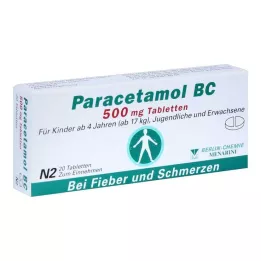 PARACETAMOL BC 500 mg tabletler, 20 adet