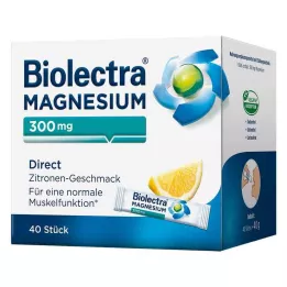 BIOLECTRA Magnezyum 300 mg Doğrudan Limon Çubukları, 40 adet