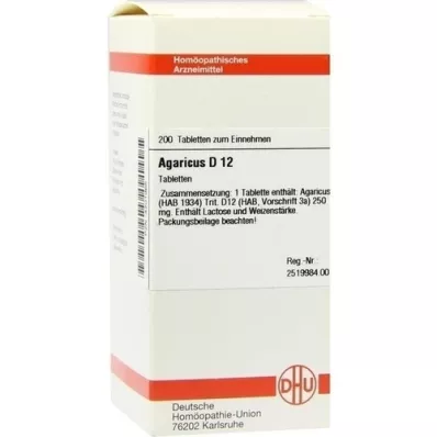 AGARICUS D 12 tablet, 200 adet