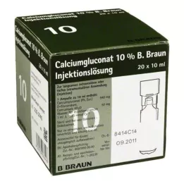CALCIUMGLUCONAT %10 MPC Enjeksiyon solüsyonu, 20X10 ml