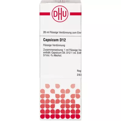 CAPSICUM D 12 Seyreltme, 20 ml CAPSICUM D 12 Seyreltme, 20 ml