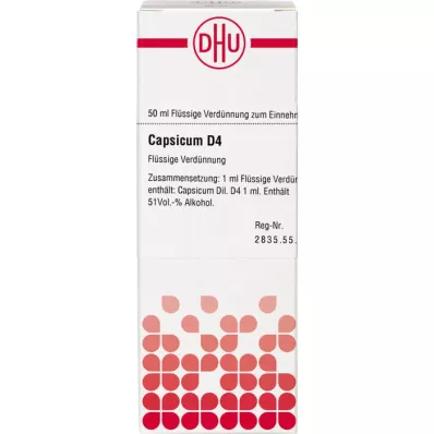 CAPSICUM D 4 seyreltme, 50 ml CAPSICUM D 4 seyreltme, 50 ml