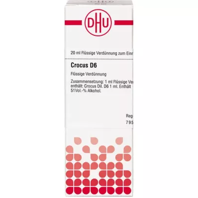 CROCUS D 6 Seyreltme, 20 ml CROCUS D 6 Seyreltme, 20 ml