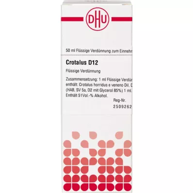 CROTALUS D 12 Seyreltme, 50 mL CROTALUS D 12 Seyreltme, 50 mL