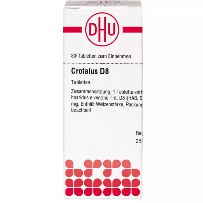 CROTALUS D 8 tablet, 80 adet CROTALUS D 8 tablet, 80 adet