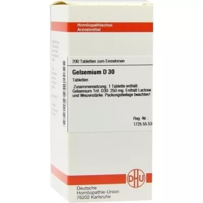 GELSEMIUM D 30 tablet, 200 adet GELSEMIUM D 30 tablet, 200 adet