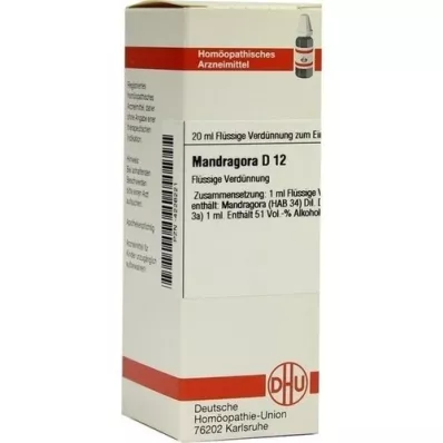 MANDRAGORA D 12 Seyreltme, 20 ml MANDRAGORA D 12 Seyreltme, 20 ml
