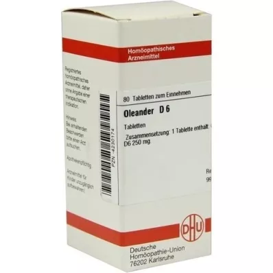 OLEANDER D 6 tablet, 80 adet OLEANDER D 6 tablet, 80 adet