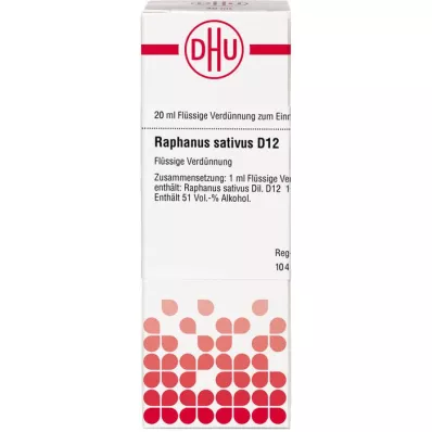 RAPHANUS SATIVUS D 12 Seyreltme, 20 ml RAPHANUS SATIVUS D 12 Seyreltme, 20 ml