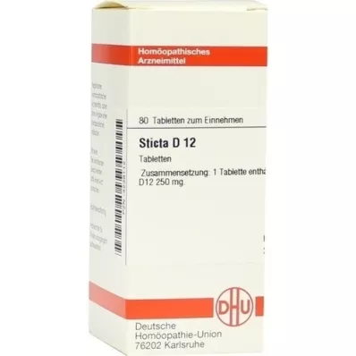 STICTA D 12 tablet, 80 adet STICTA D 12 tablet, 80 adet