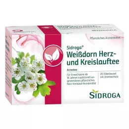 SIDROGA Alıç kalbi ve dolaşım çayı filtre poşetleri, 20X1,5 g