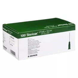 STERICAN Kanüller 21 Gx4 4/5 0,8x120 mm, 100 adet