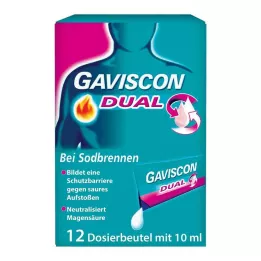 GAVISCON Dual 500mg/213mg/325mg Süspansiyon poşette, 12X10 ml