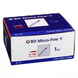 BD MICRO-FINE+ İnsülin şırıngası 1 ml U100 12,7 mm, 100X1 ml