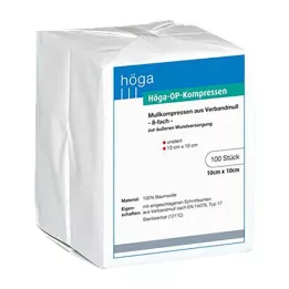 HÖGA-KOMPRESSEN OP 10x10 cm steril olmayan 8 katlı, 100 adet