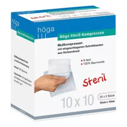 HÖGA-KOMPRESSEN 10x10 cm steril 8 yönlü, 25X2 adet