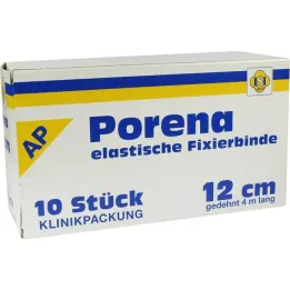 Porena elastik gazlı bez bandajı 12cm çellosuz beyaz, 10 adet