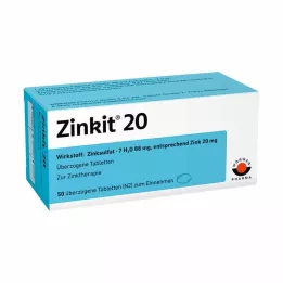 ZINKIT 20 kaplamalı tablet, 50 adet
