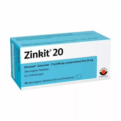 ZINKIT 20 kaplamalı tablet, 50 adet ZINKIT 20 kaplamalı tablet, 50 adet