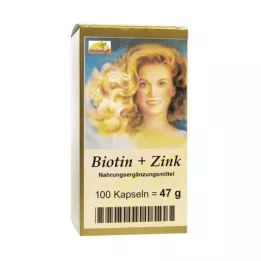 BIOTIN PLUS Çinko saç kapsülleri, 100 adet