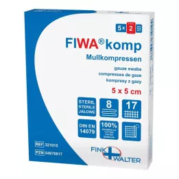 MULLKOMPRESSEN 5x5 cm steril 8 yönlü, 5X2 adet