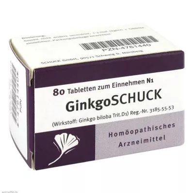 GINKGOSCHUCK Tabletler, 80 adet GINKGOSCHUCK Tabletler, 80 adet