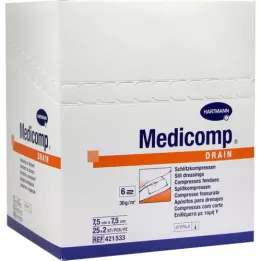 MEDICOMP drenaj yuvası komp.steril 7,5x7,5 cm, 50 adet