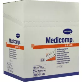 MEDICOMP drenaj yuvası bileşimi steril 10x10 cm, 50 adet