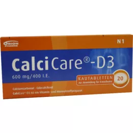 CALCICARE D3 çiğneme tabletleri, 20 adet