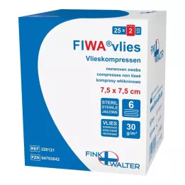 VLIESKOMPRESSEN 7,5x7,5 cm steril 6 yönlü, 25X2 adet