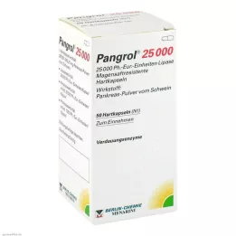 PANGROL Enterik kaplamalı pelet içeren 25.000 sert kapsül, 50 adet