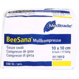 MULLKOMPRESSEN 10x10 cm steril olmayan 8 katlı, 100 adet
