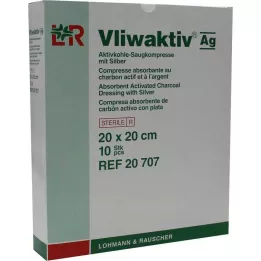 VLIWAKTIV AG Aktif karbon emiş komp. gümüş 20x20 cm, 10 adet
