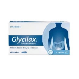 GLYCILAX Yetişkinler için fitiller, 6 adet